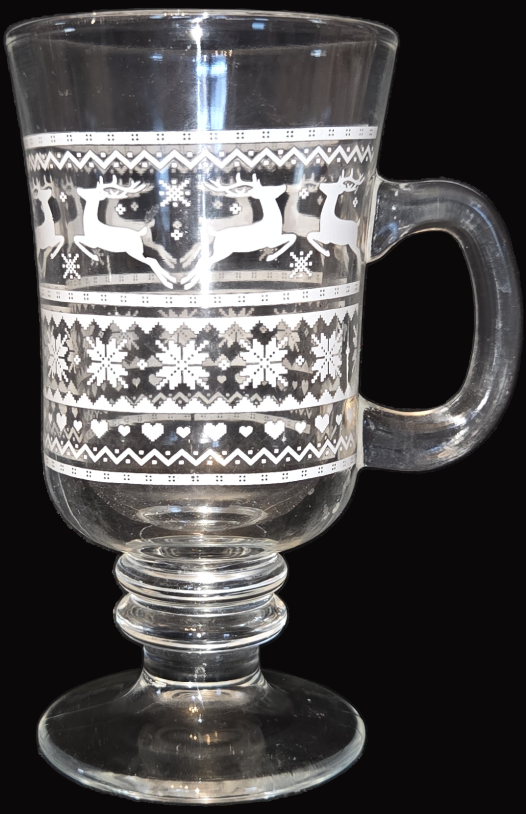 Pre-loved Glass christmas mug