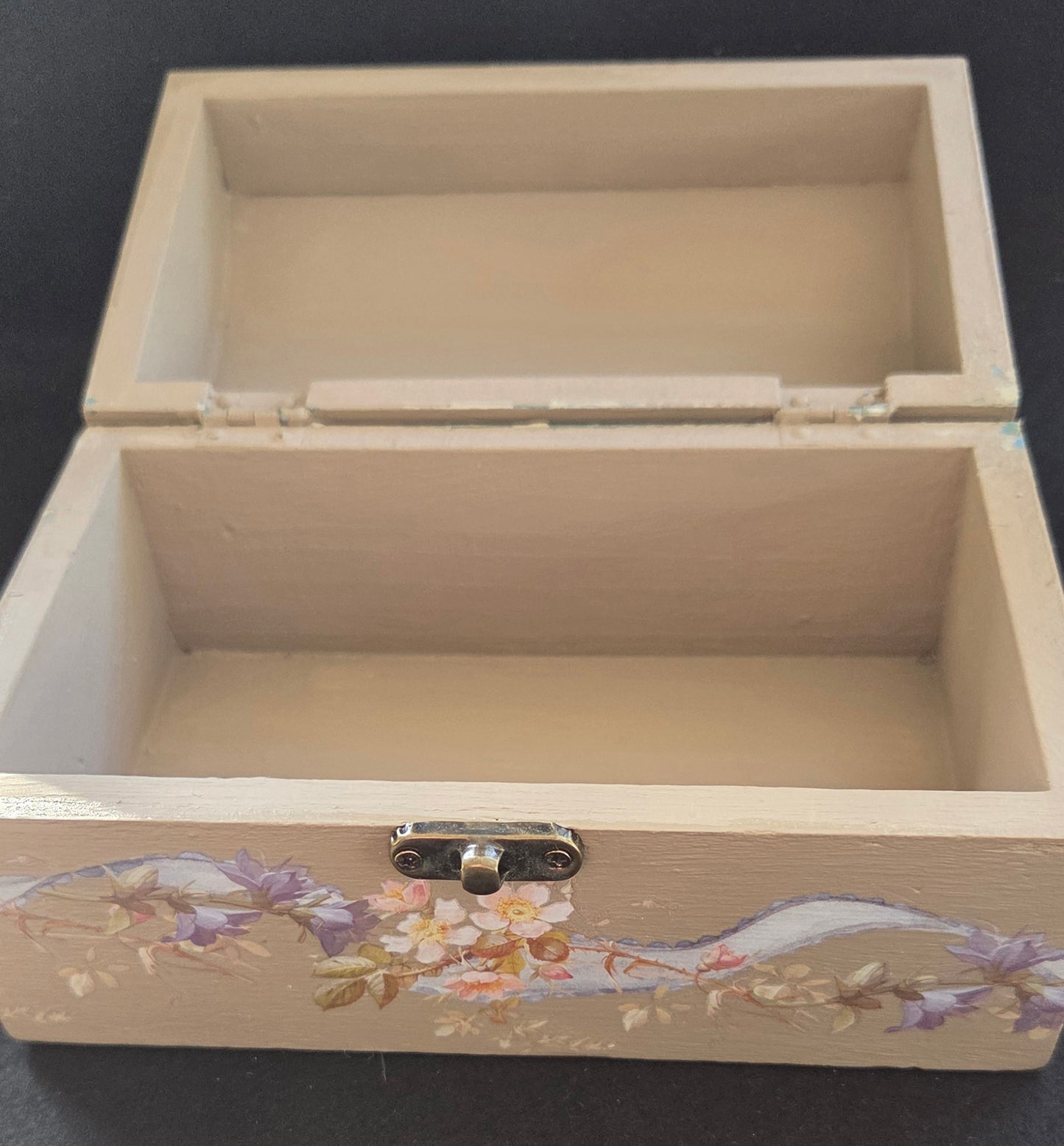 Bespoke Hand Decorated Wooden Trinket Storage Chest.