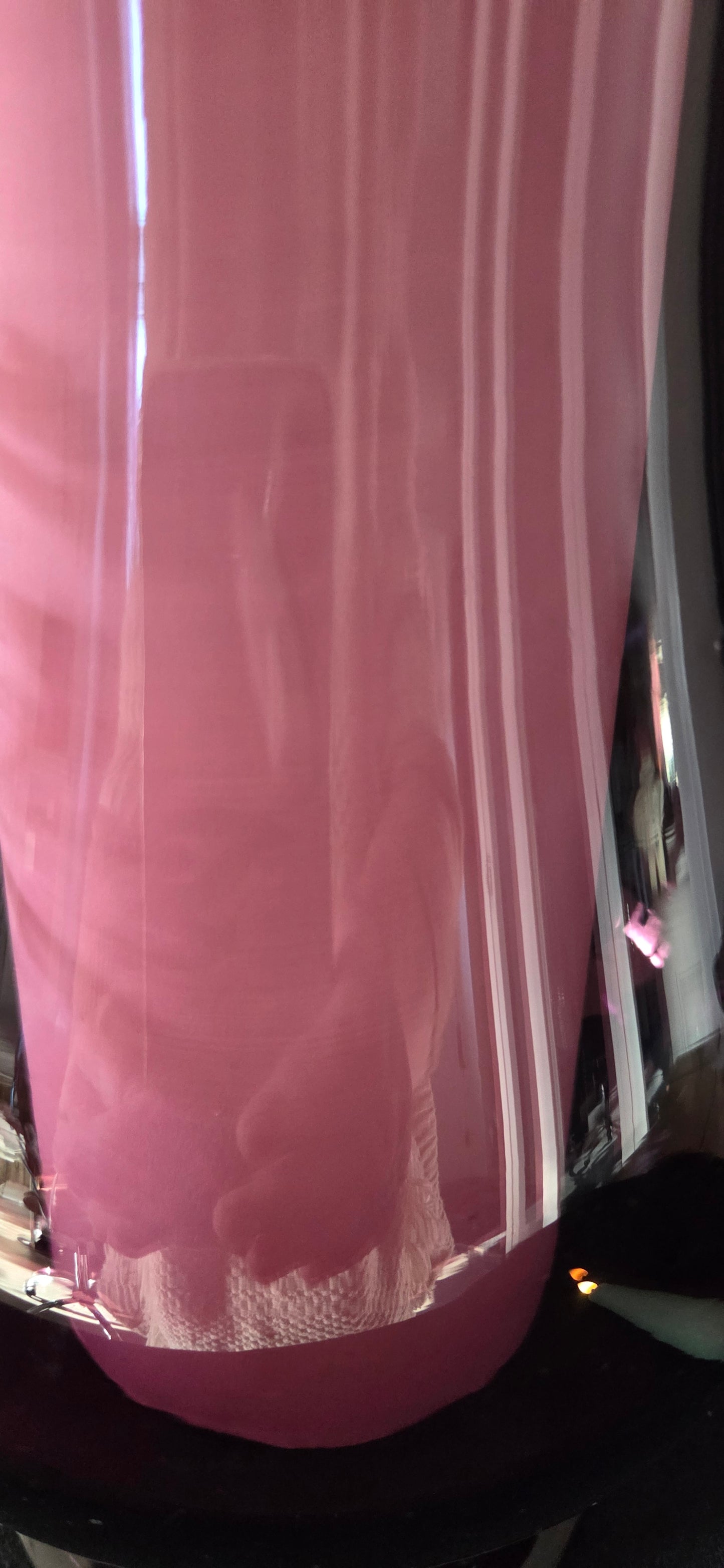 Mid-Century Glass Hurricane Candle Holder/Vase