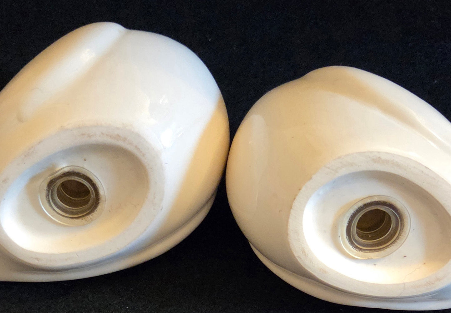 Pair Vintage Ceramic Dove Pomanders
