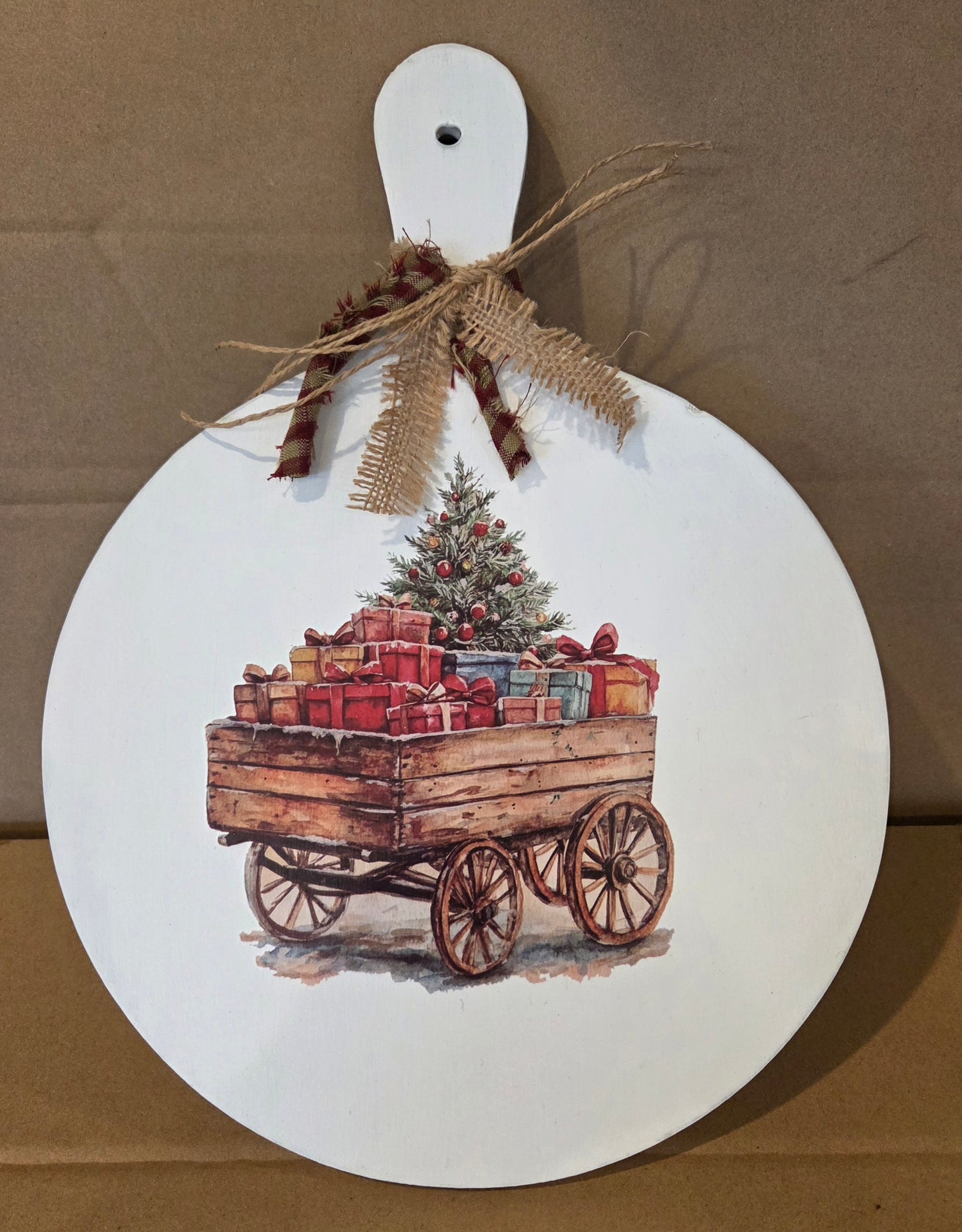 Christmas Cart Chopping Board