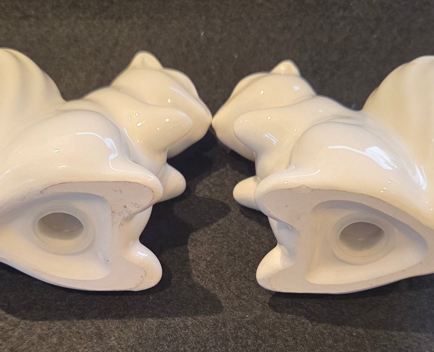 White Squirrel Salt and Pepper Shakers
