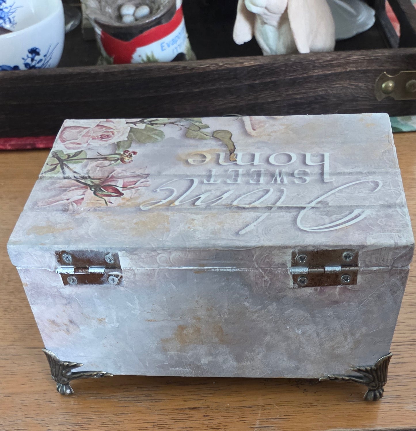 Lovely Little Decoupaged Trinket Box