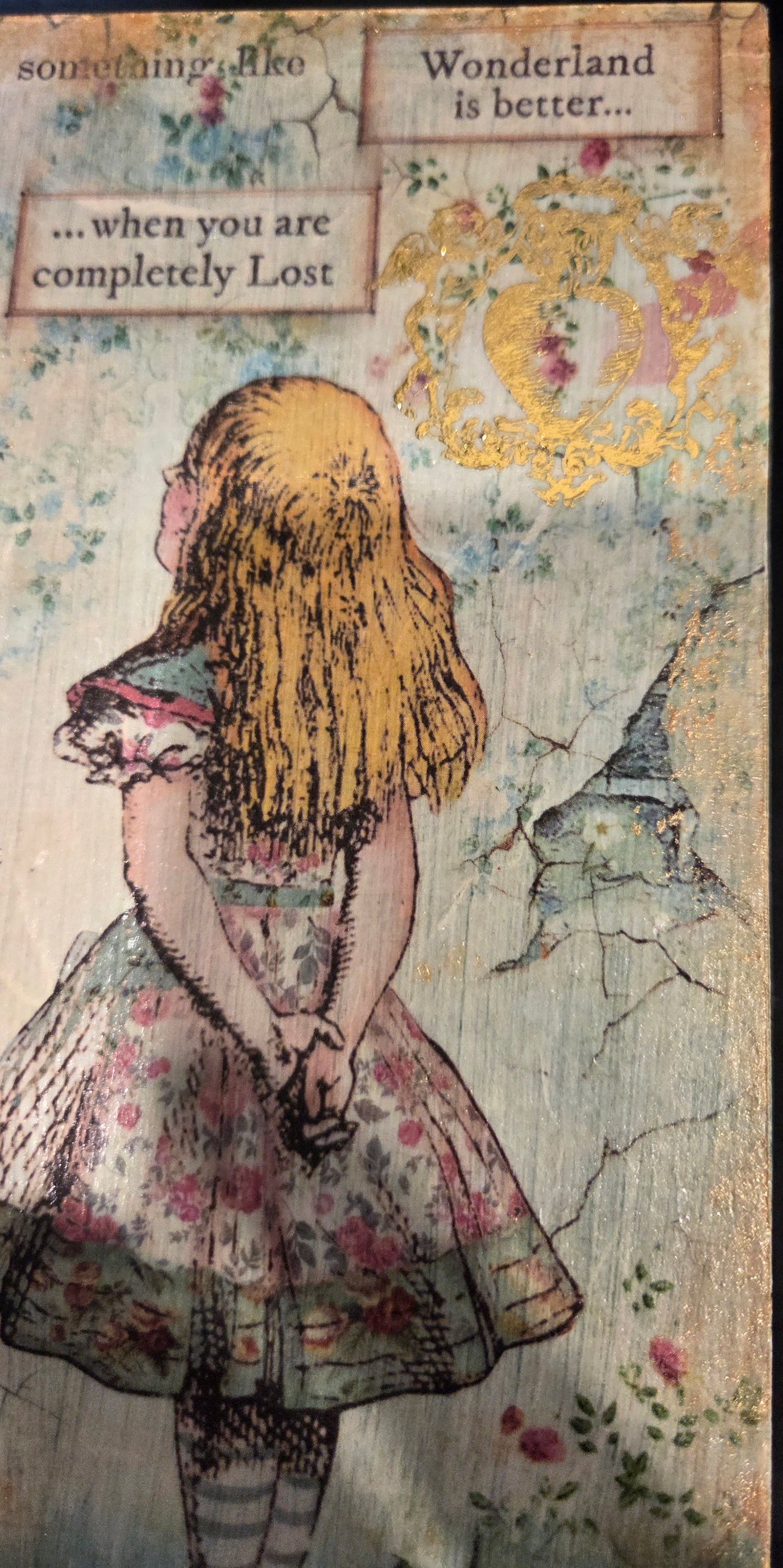 Alice in Wonderland Themed Wooden Box