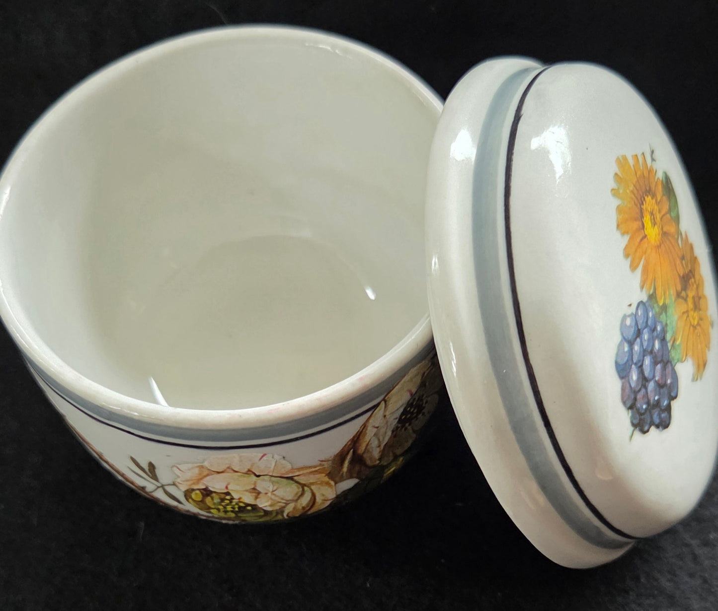 Three Unique Small Botanical Pot with lid - sold seperately