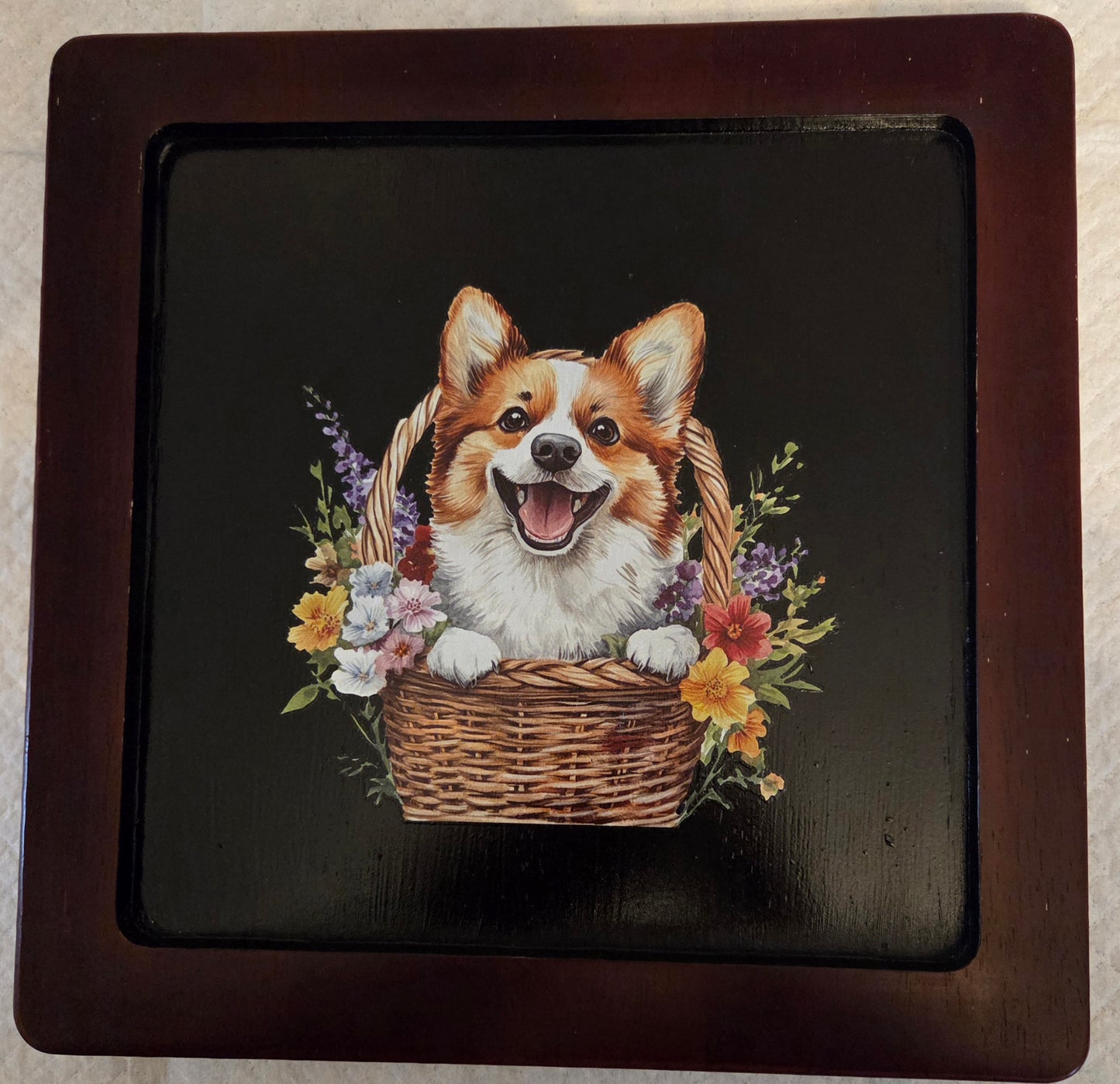Small wooden tray