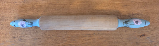 Rolling pin - blue floral handles