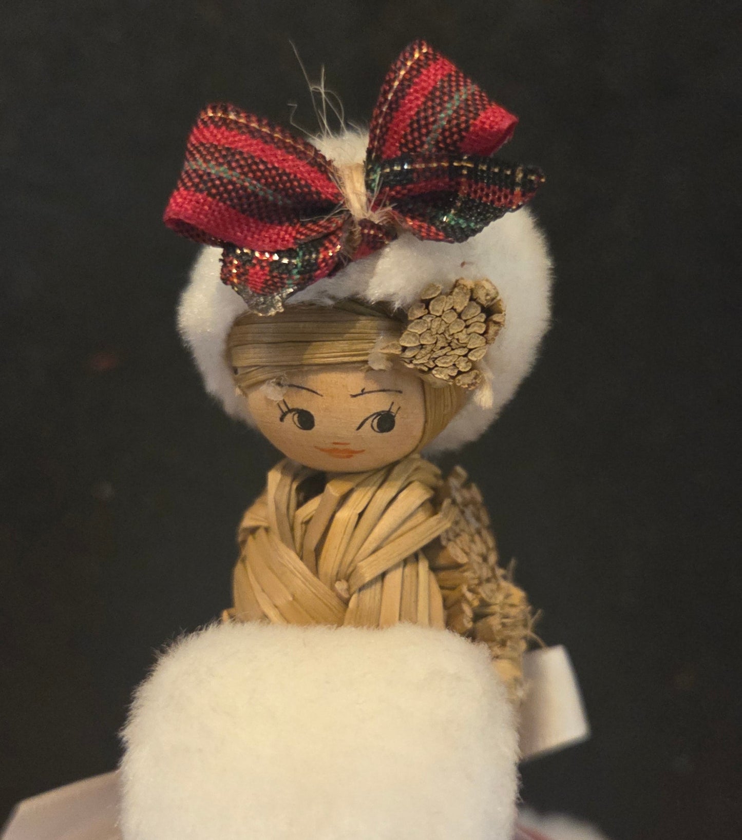 Vintage Christmas corn dolly
