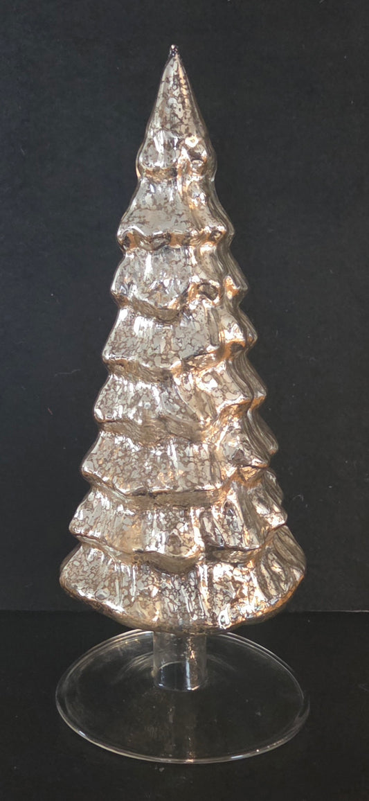 Antique Silver Mercury Glass Christmas Tree