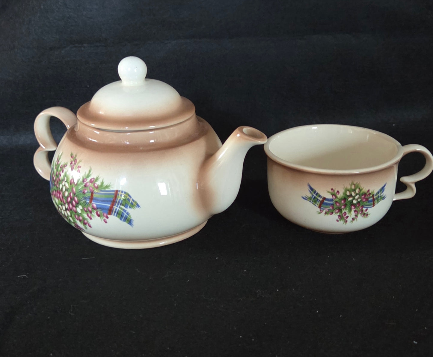 Vintage Stacking Tea for One Teapot and Cup Set