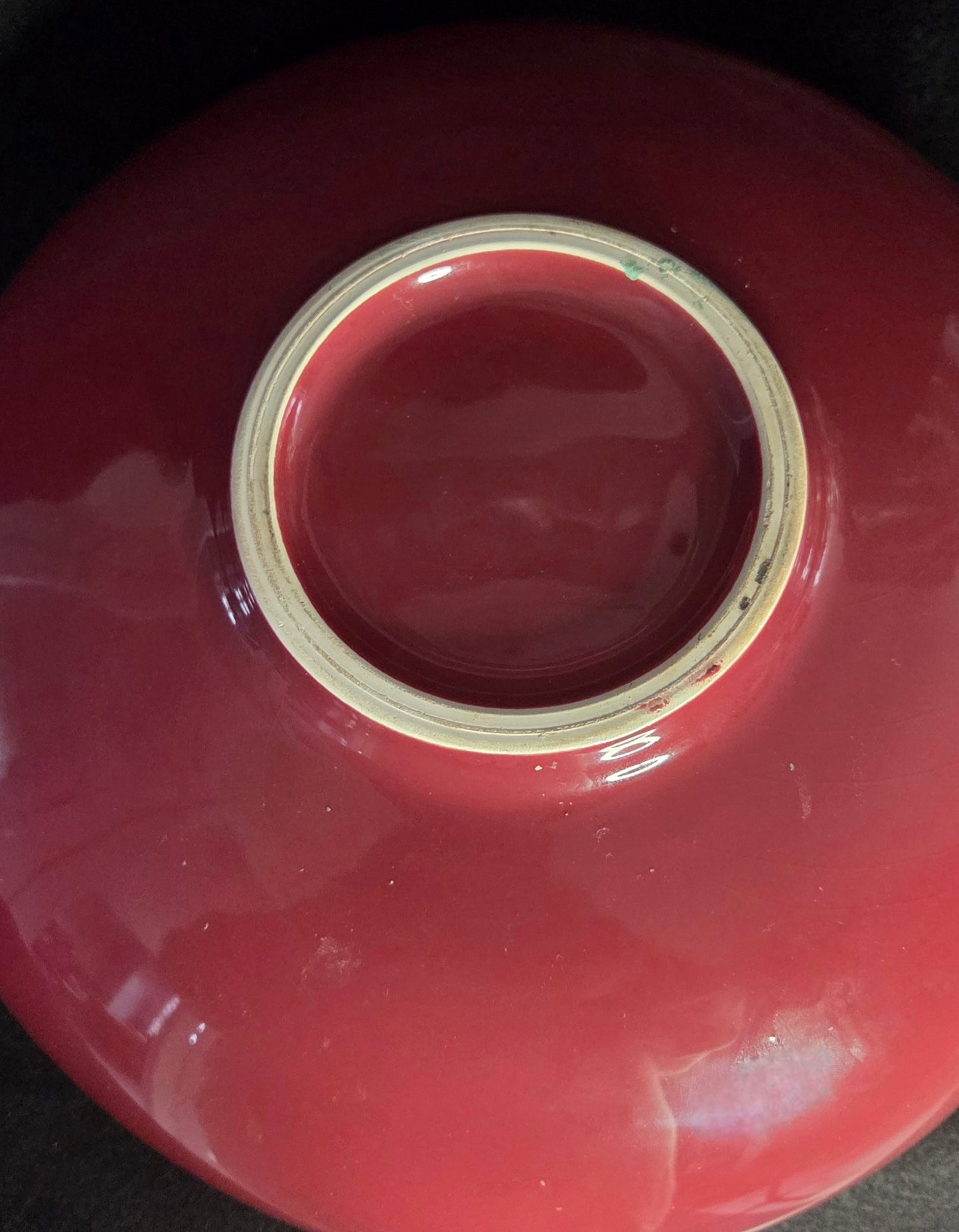 Beautiful Red Bowl with Lovely Floral, Bird and Butterfly Pattern