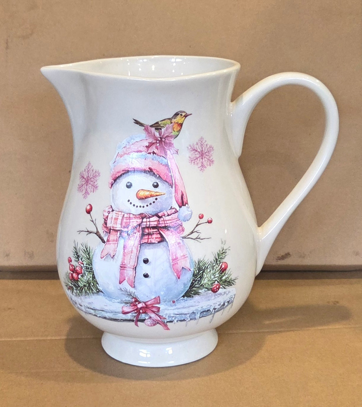 Pink Snowman Jug