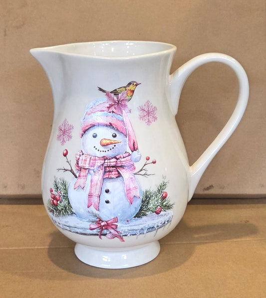 Pink Snowman Jug