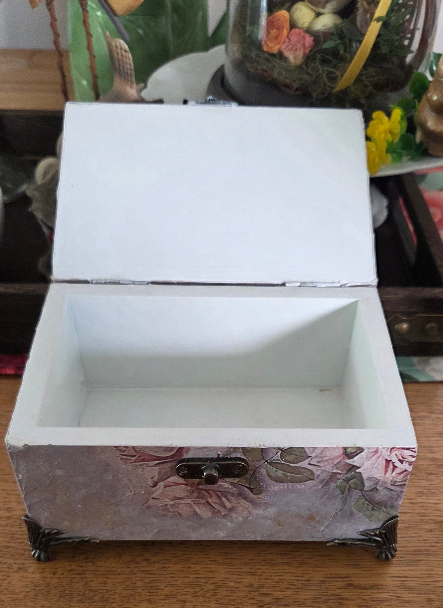 Lovely Little Decoupaged Trinket Box