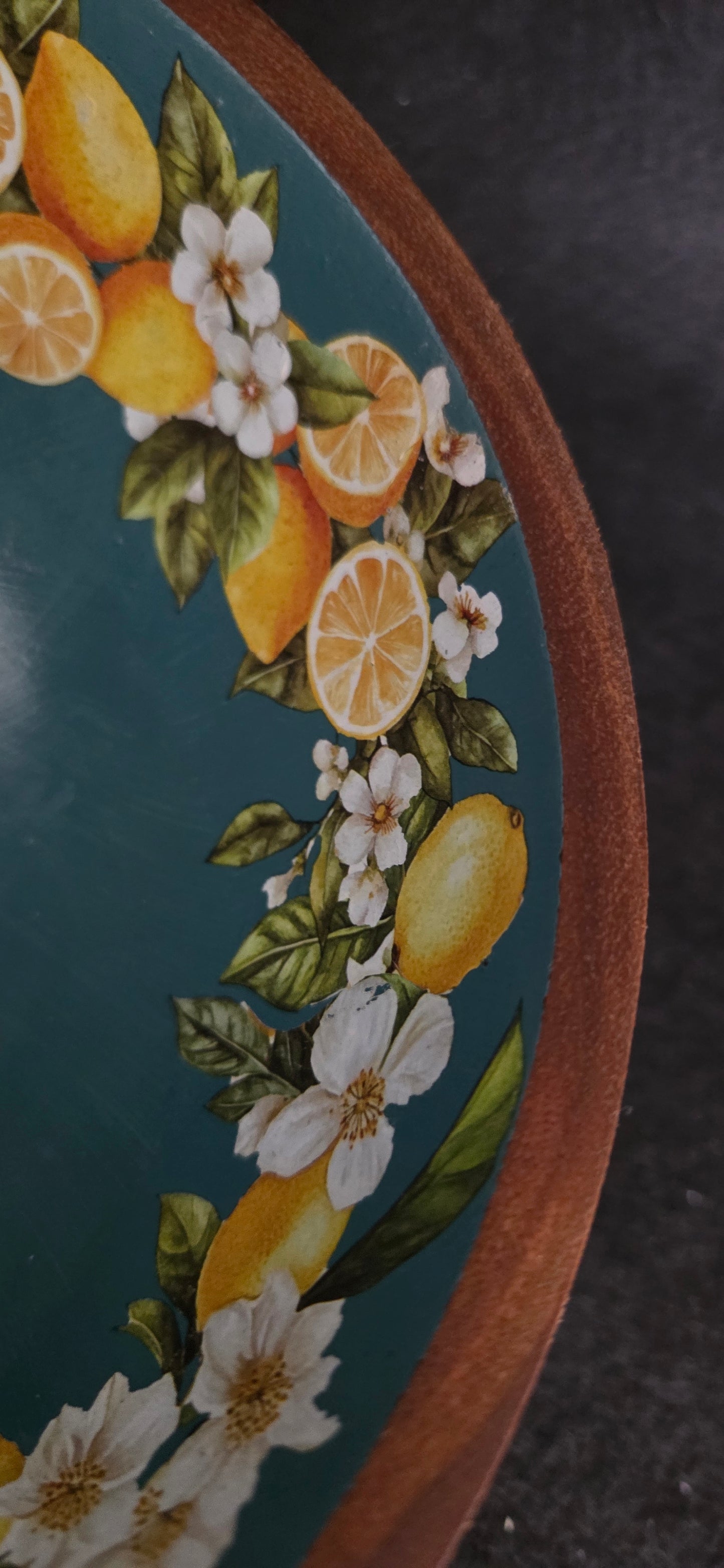 Decorative Wooden bowl - Summer Lemons Range