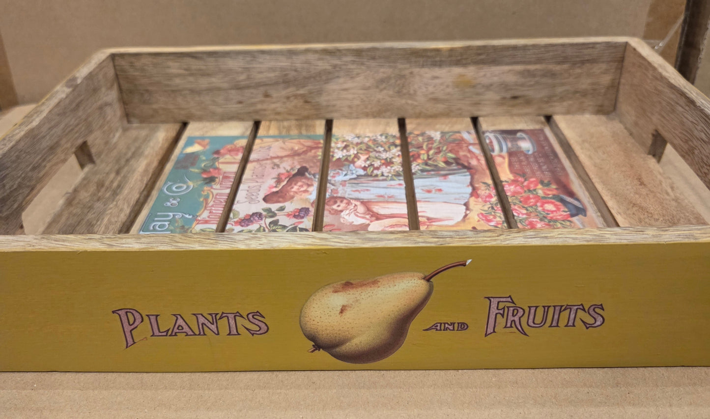 Vintage style slatted trays