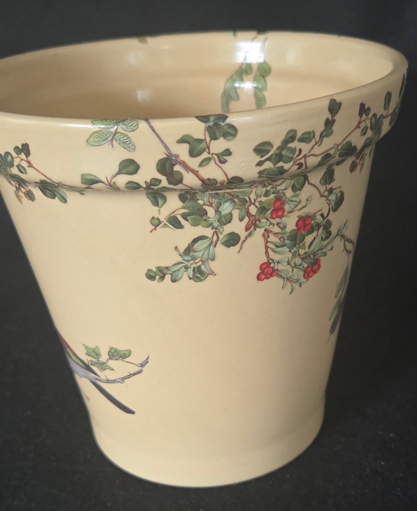 Elegant Pastel Lemon with Unique Design - Berries and Birds