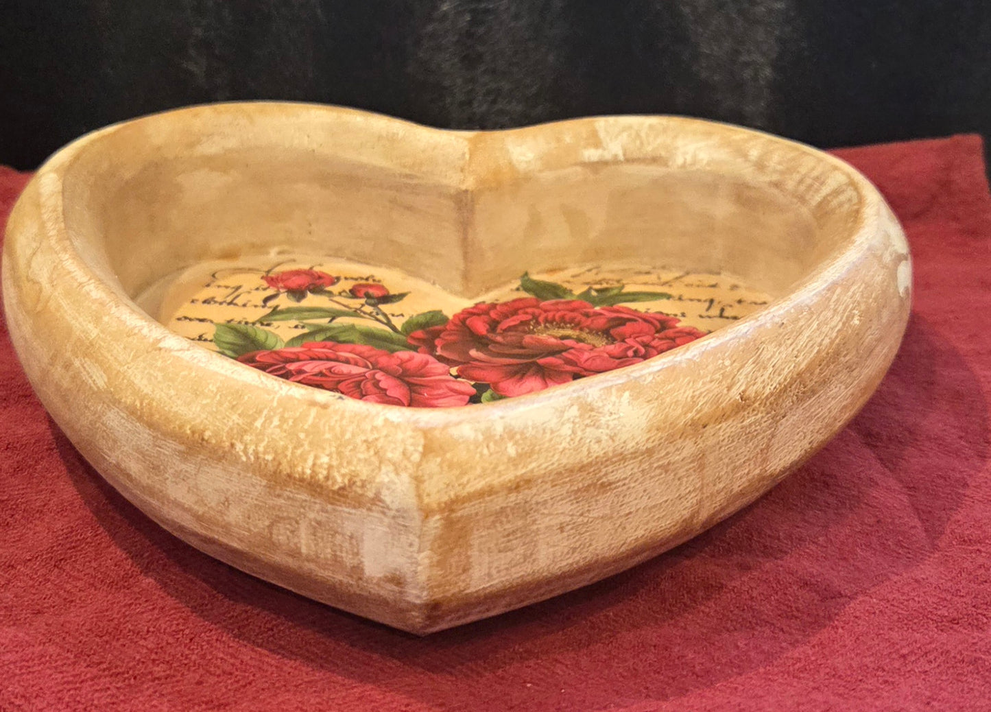 Wooden Heart Bowl
