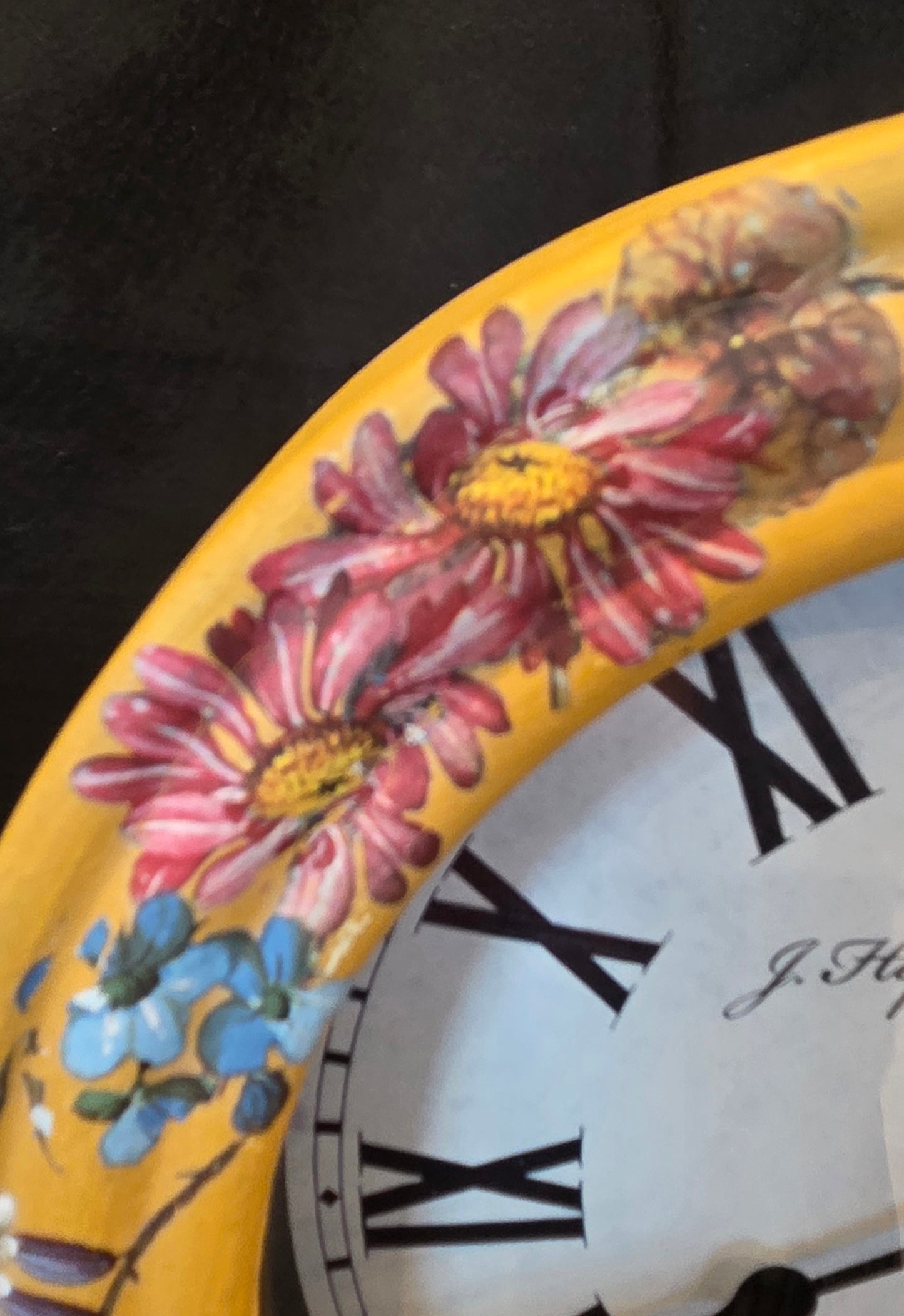 Hand Decorated Large Mantel Clock
