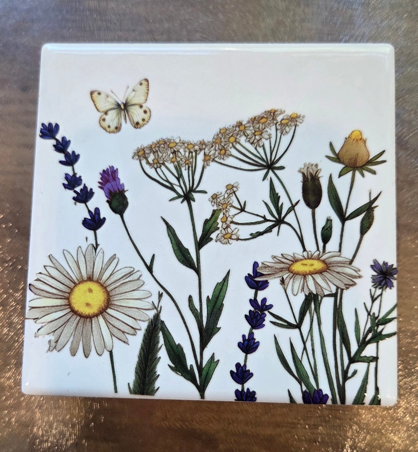 Unique Floral Ceramic Coasters
