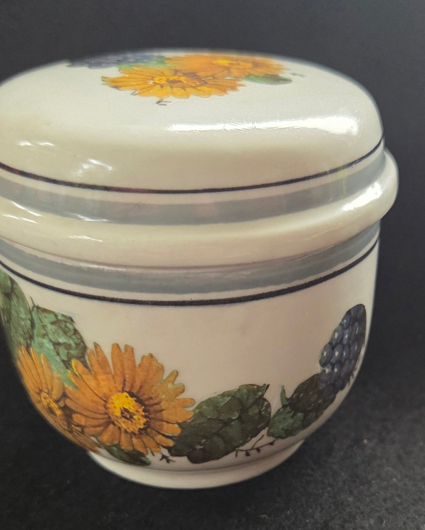 Three Unique Small Botanical Pot with lid - sold seperately
