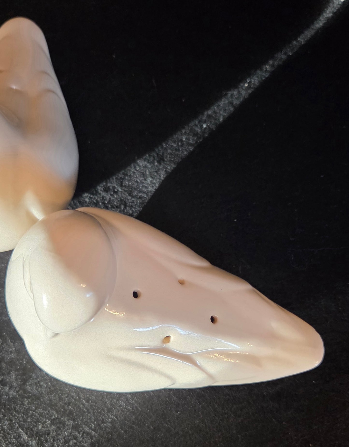 Pair Vintage Ceramic Dove Pomanders