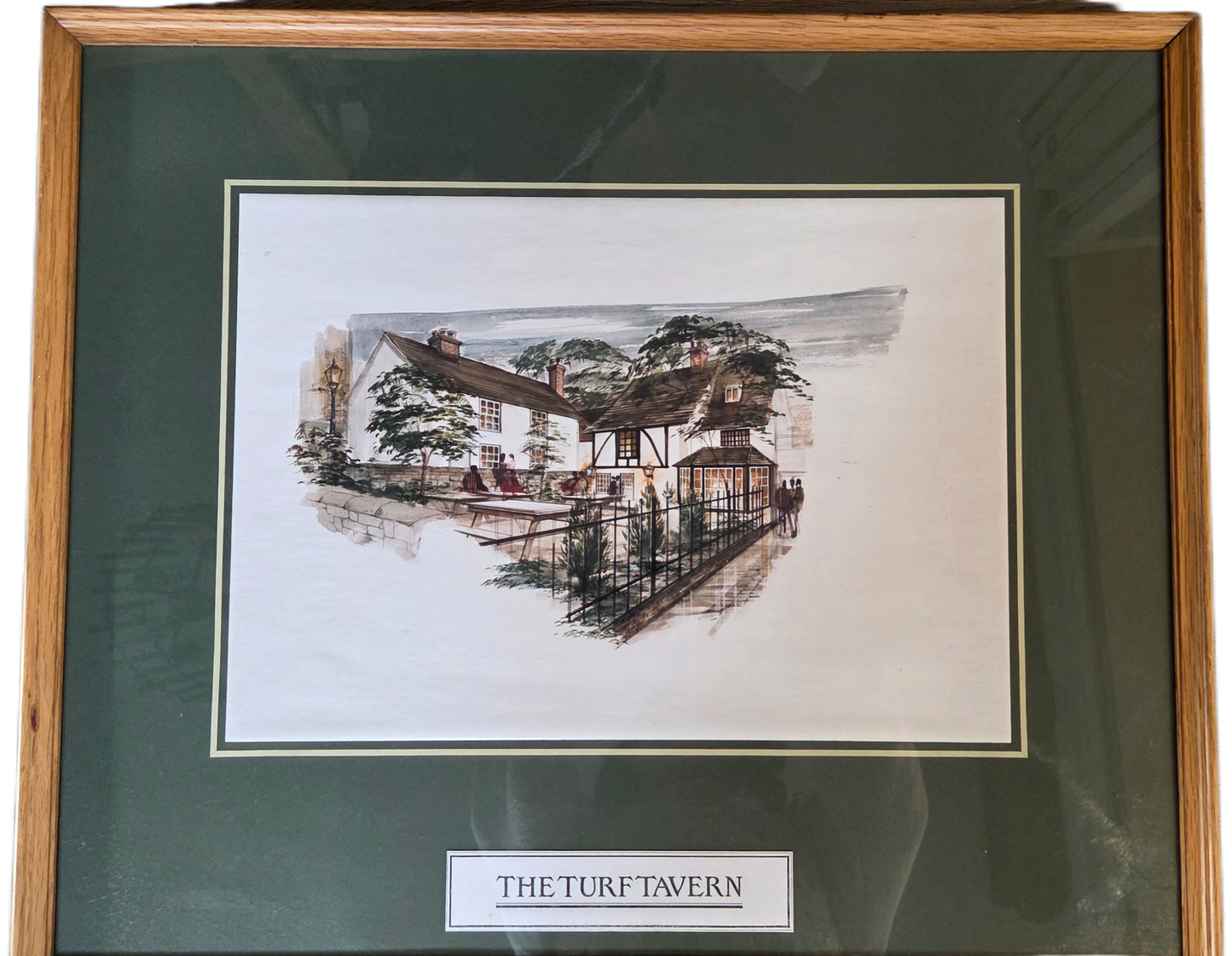 Framed print of painted portrait of the Turf Tavern Pub Oxford. Two sizes avaiable.