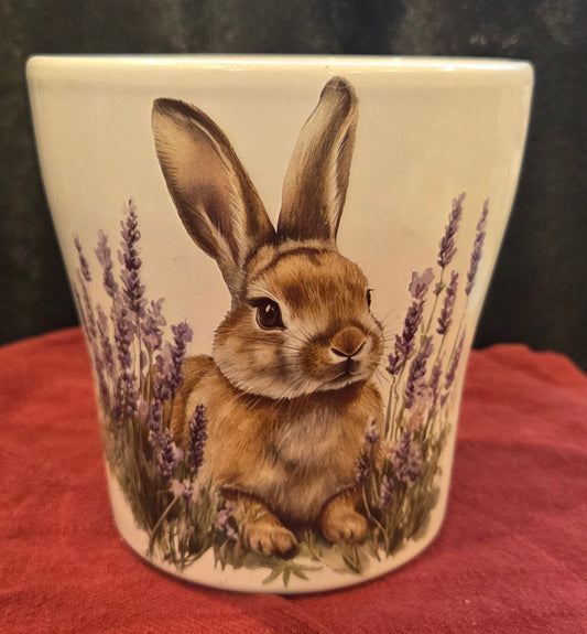 Delightful Clay Hare Flower Pot