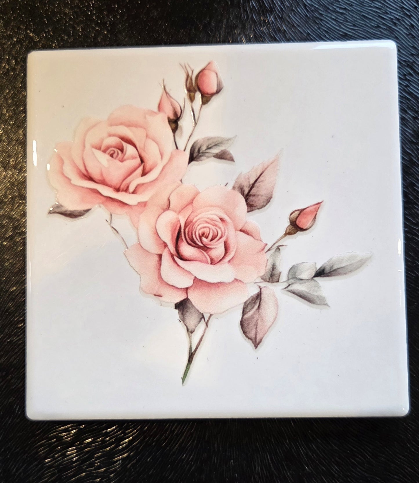 Set of 4 Vintage-Inspired Ceramic Coaters ... 2 designs available.