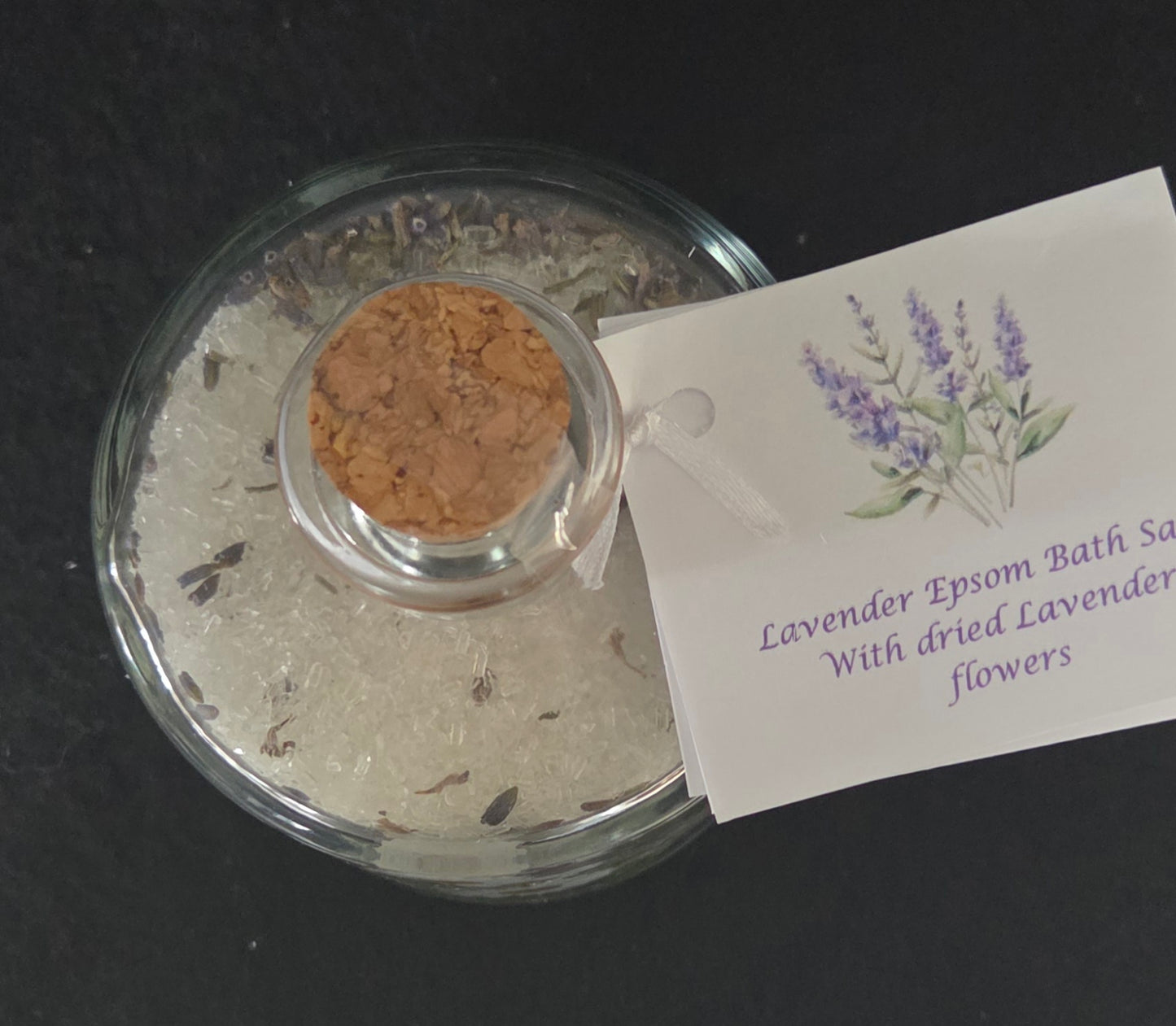 Lovely Daisy Bottle Containing Lavender Bath Salts - 300g