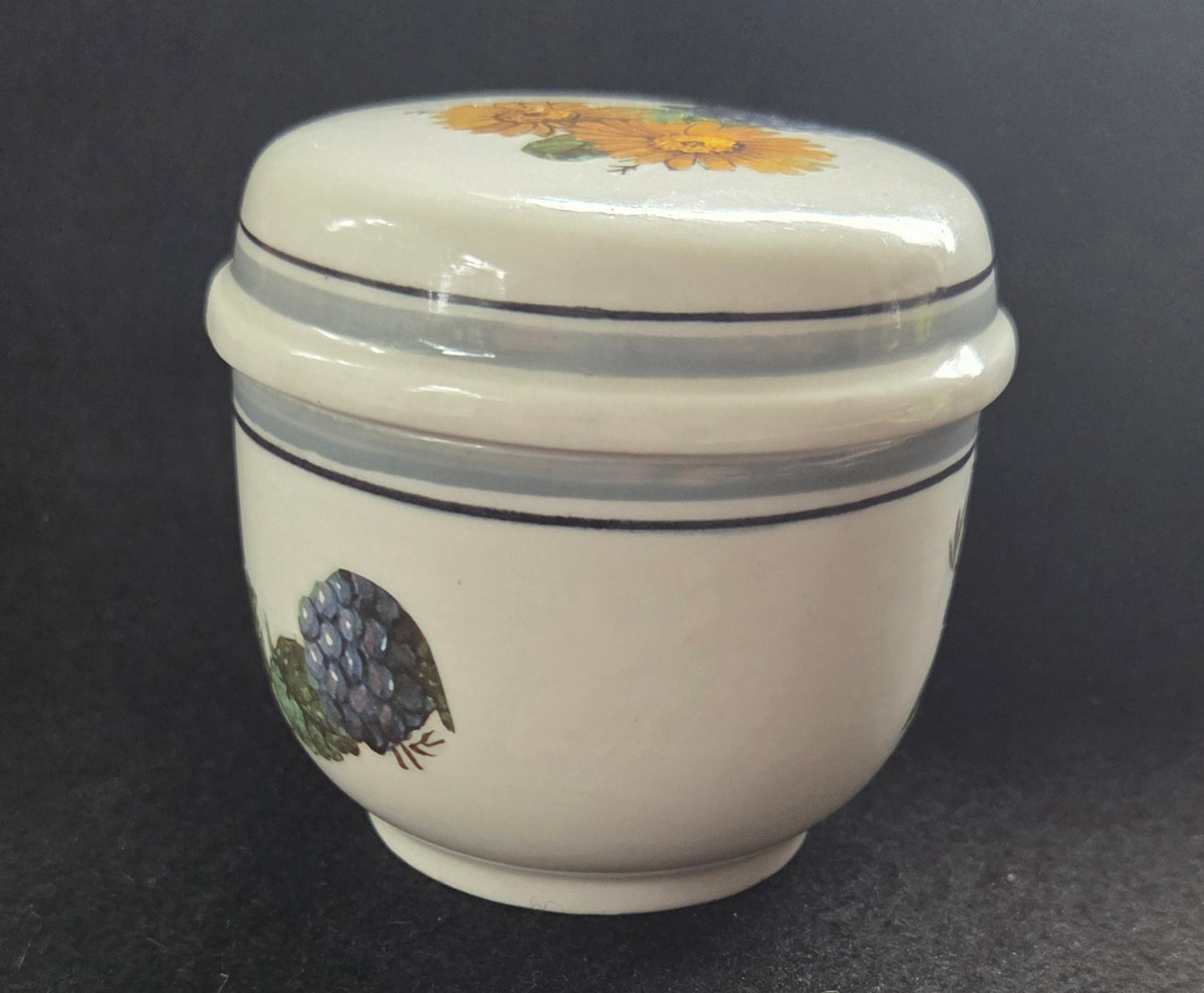 Three Unique Small Botanical Pot with lid - sold seperately