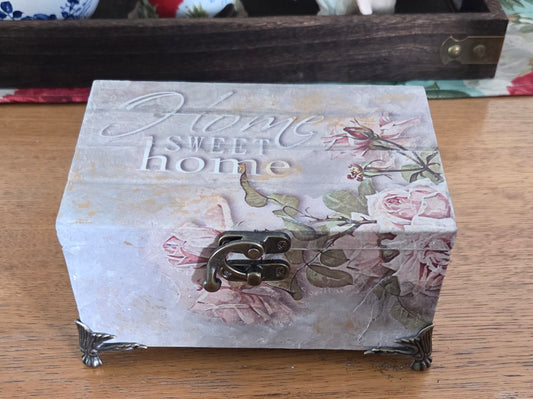 Lovely Little Decoupaged Trinket Box