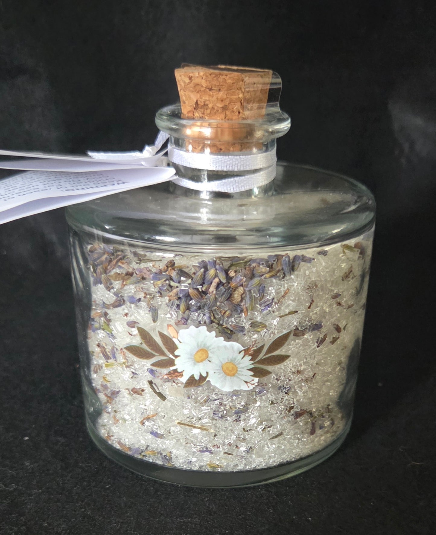 Lovely Daisy Bottle Containing Lavender Bath Salts - 300g