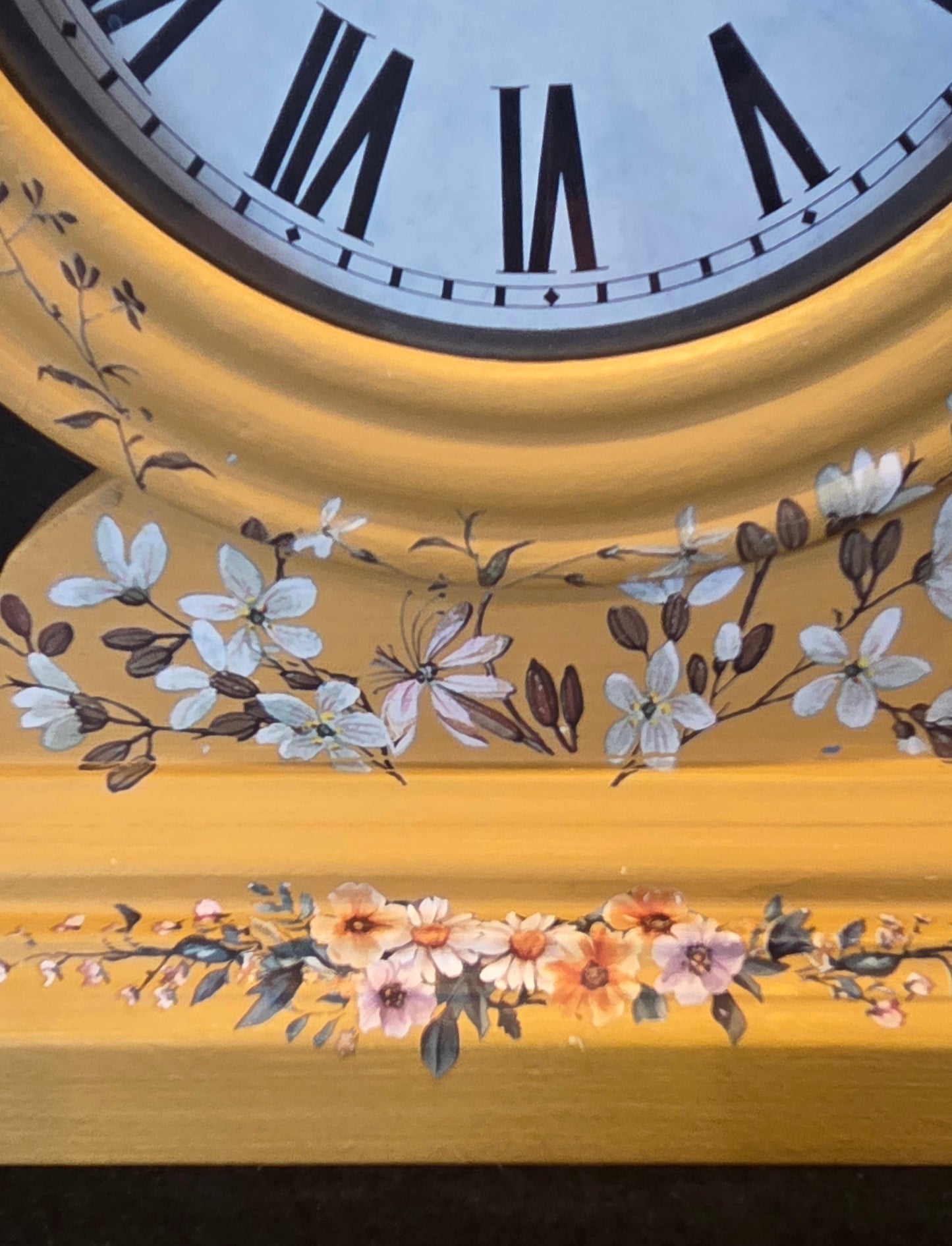 Hand Decorated Large Mantel Clock