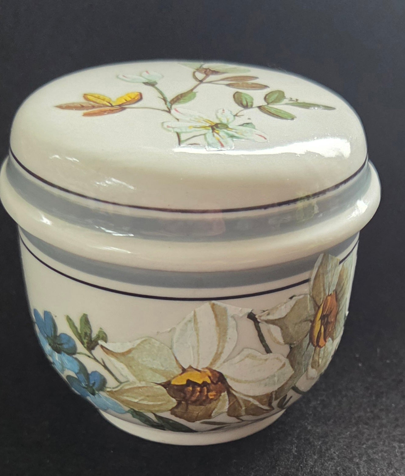 Three Unique Small Botanical Pot with lid - sold seperately