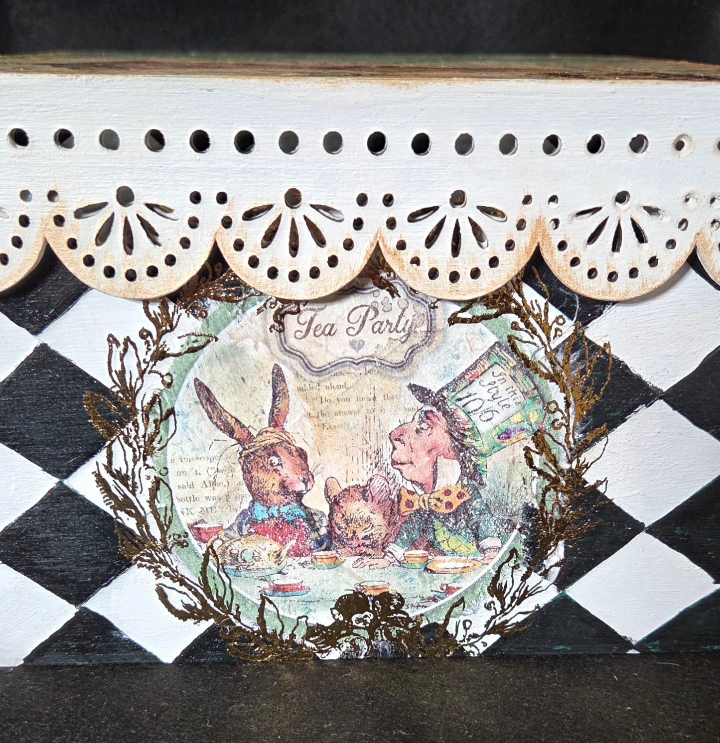 Alice in Wonderland Themed Wooden Box
