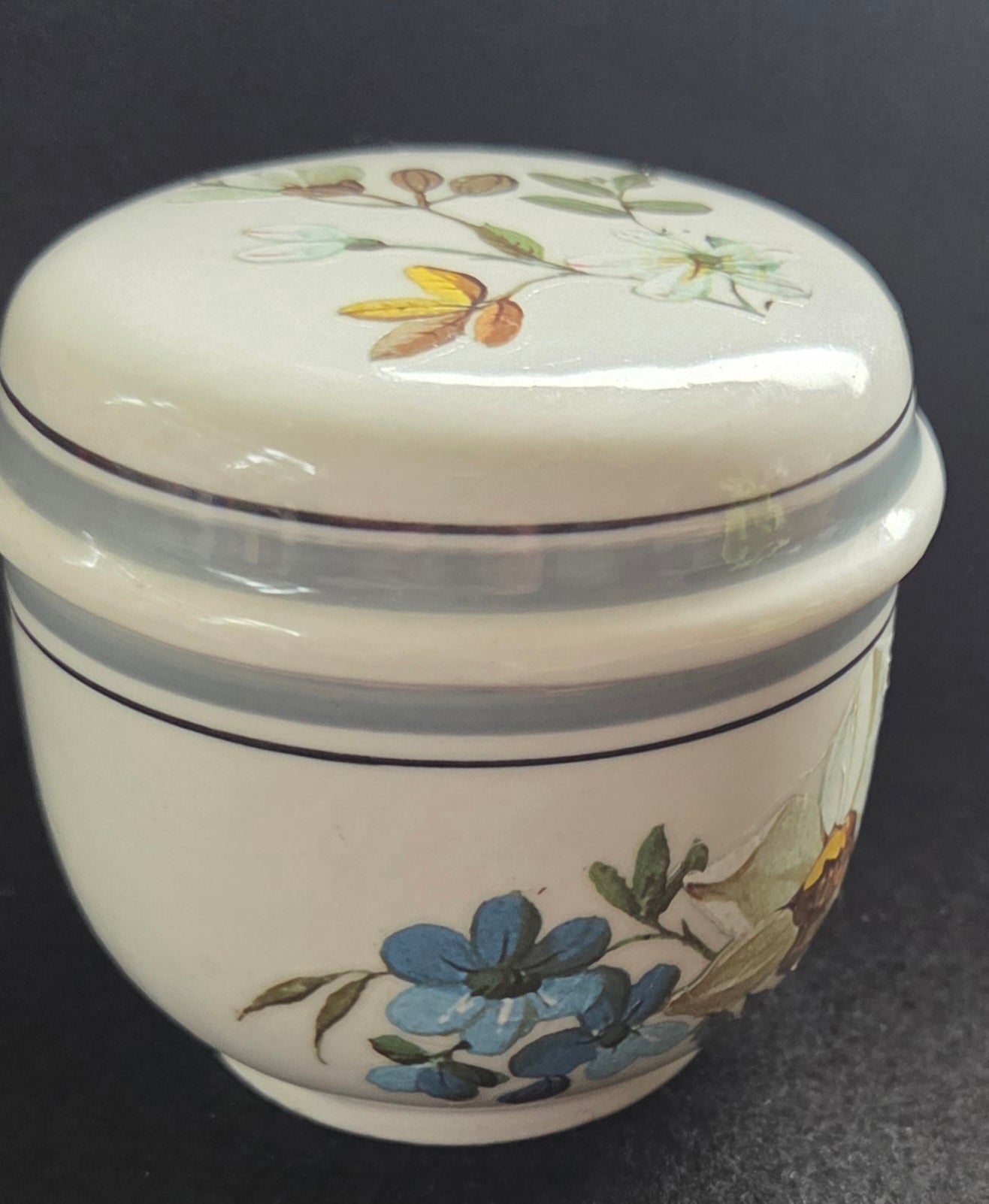 Three Unique Small Botanical Pot with lid - sold seperately