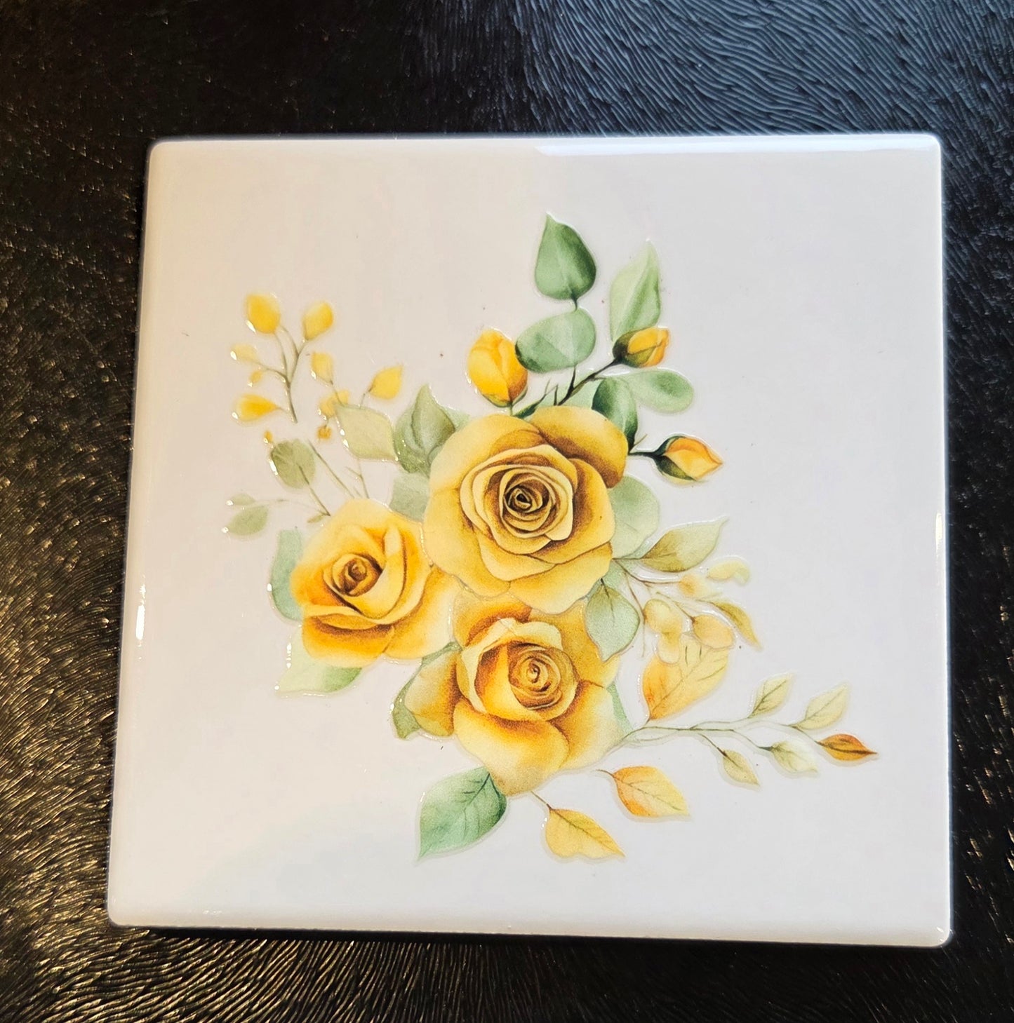 Set of 4 Vintage-Inspired Ceramic Coaters ... 2 designs available.