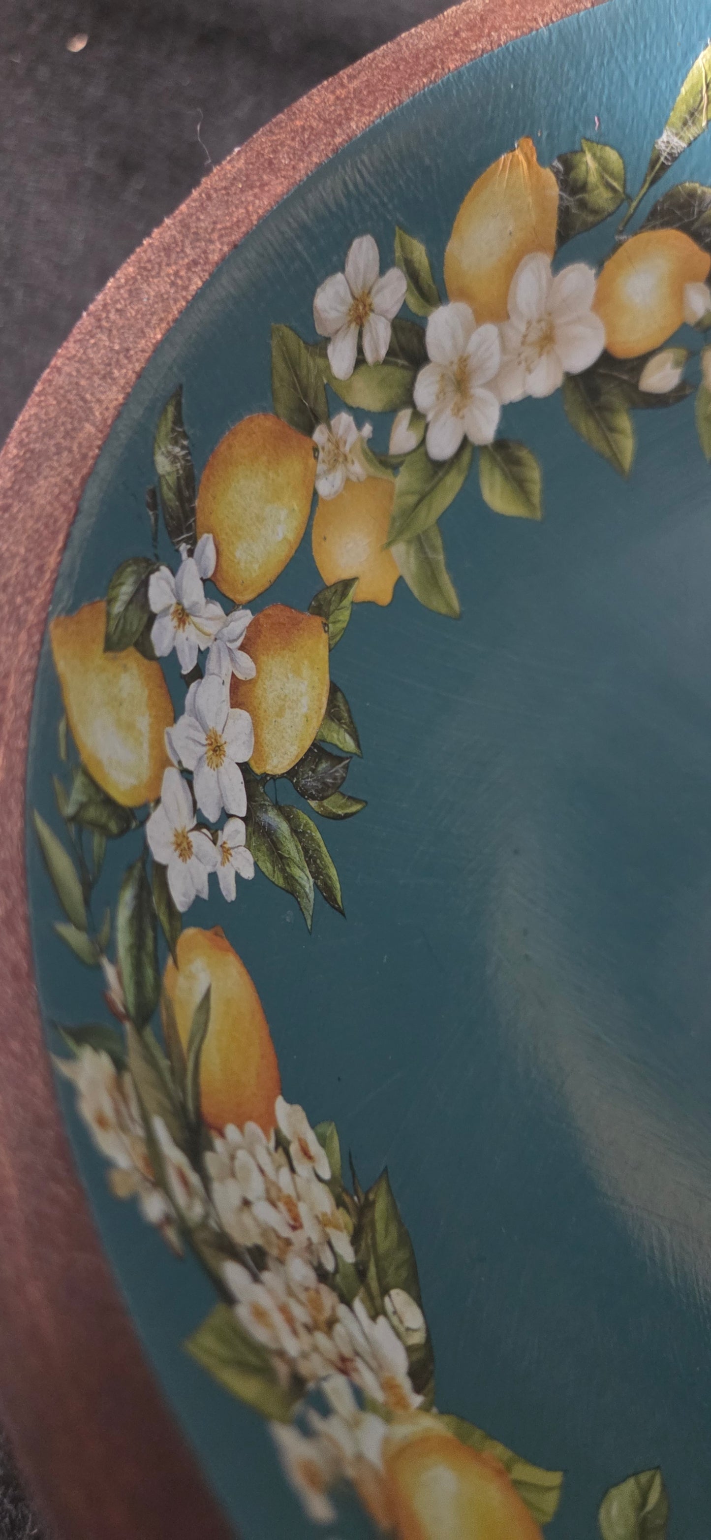 Decorative Wooden bowl - Summer Lemons Range