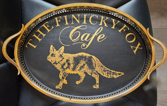 Gold Metal Fox Tray