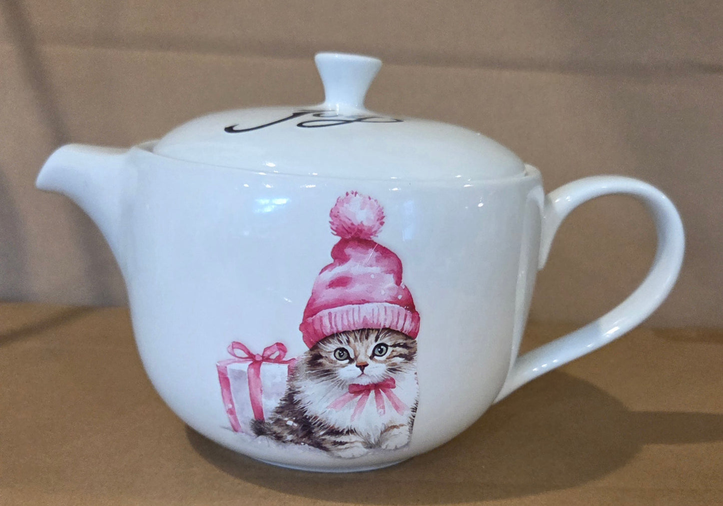 Pink Kitten Tea for Two Teapot