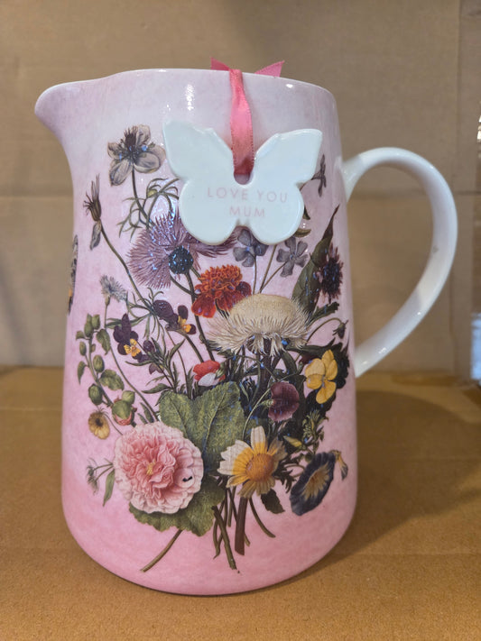 Love you Mum Floral Jug