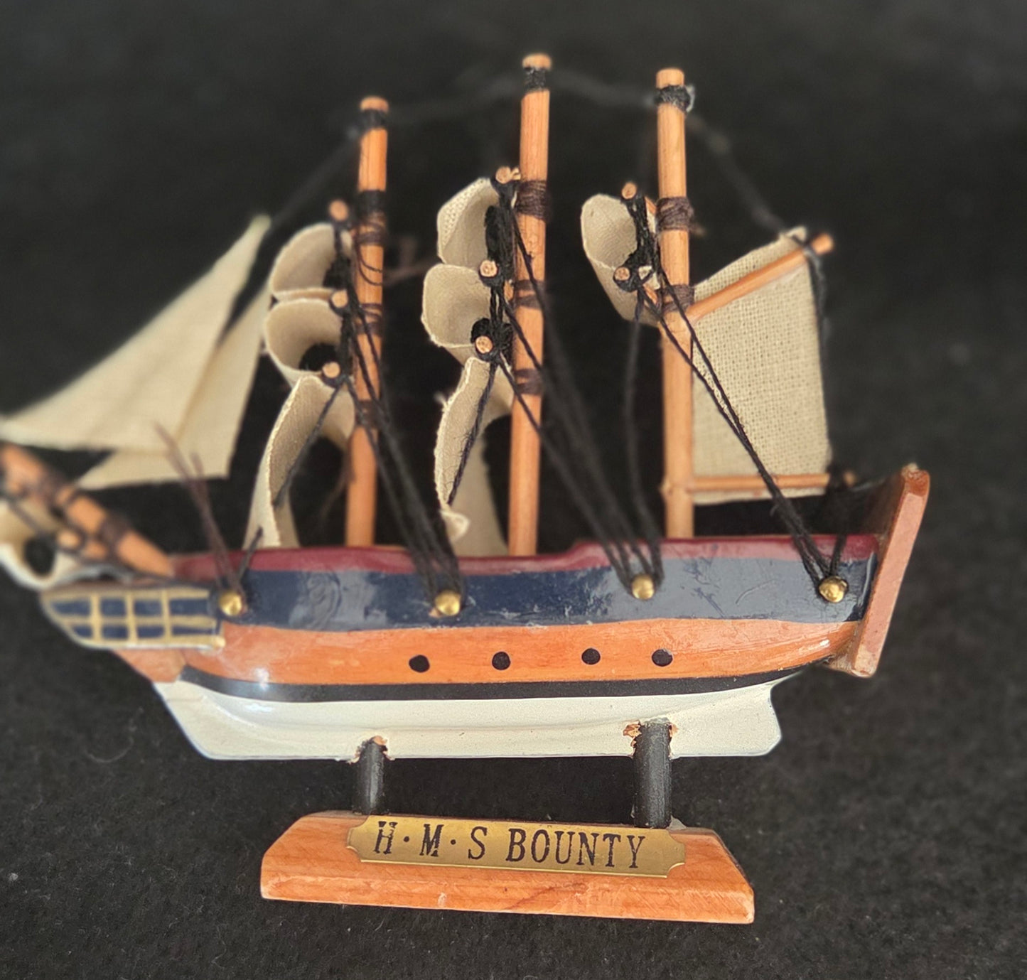 Miniature model of HMS Bounty. Two available, one slightly imperfect (see details and price)