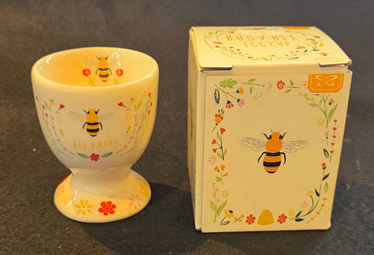 "Bee Happy"  Busy Bee Egg Cup