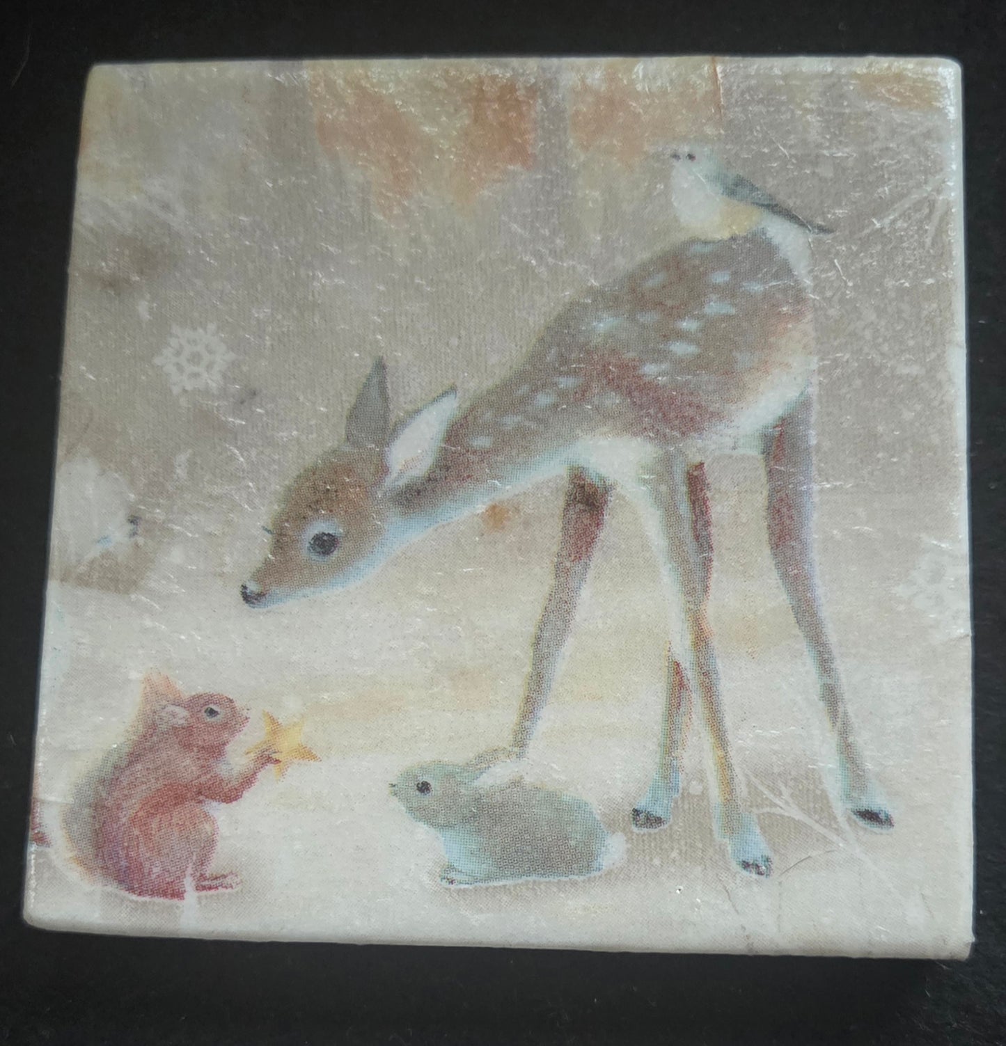 Marble Winter Themed Coasters. Three Designs Available - Sold Separately or As Set.