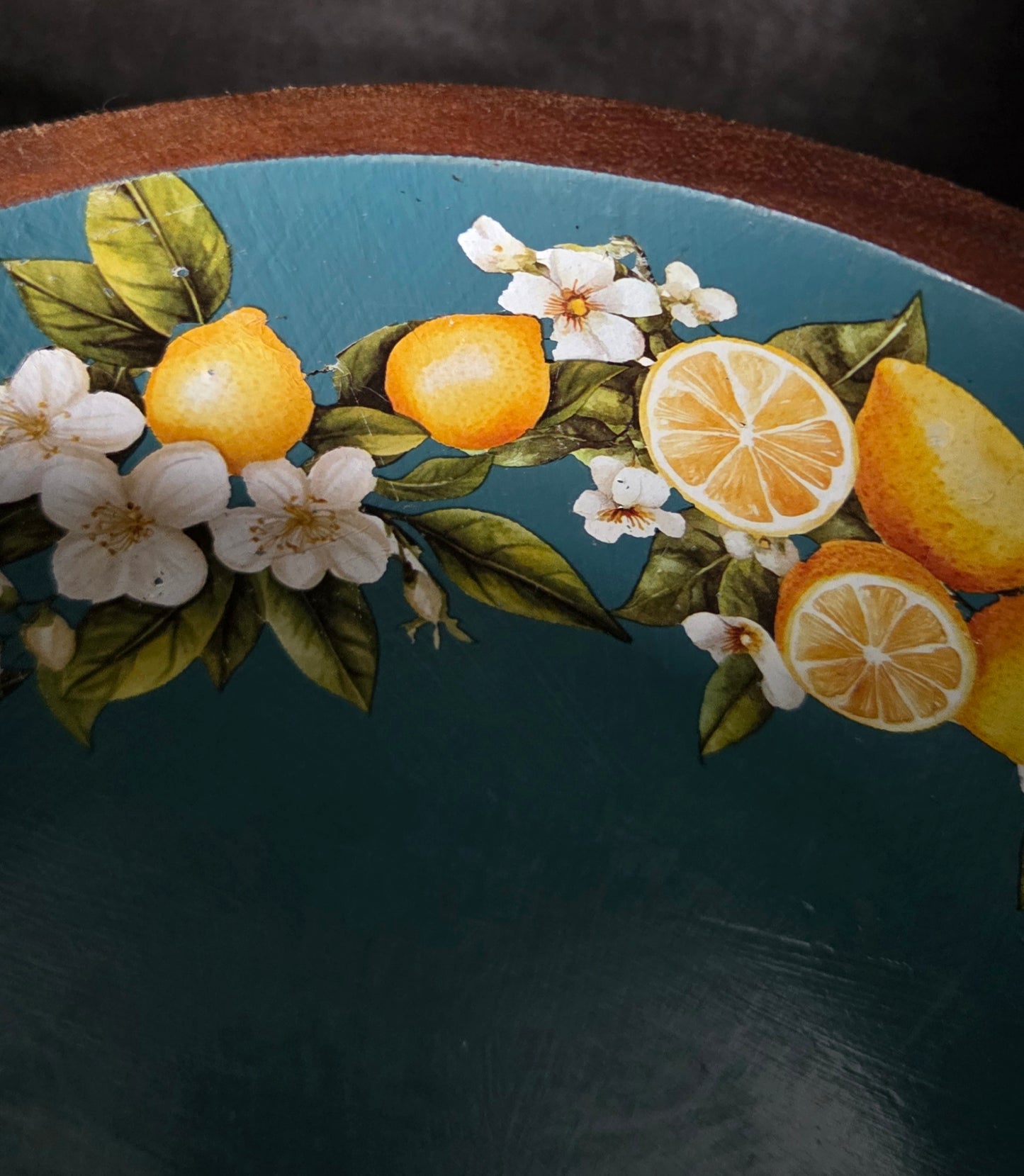 Decorative Wooden bowl - Summer Lemons Range