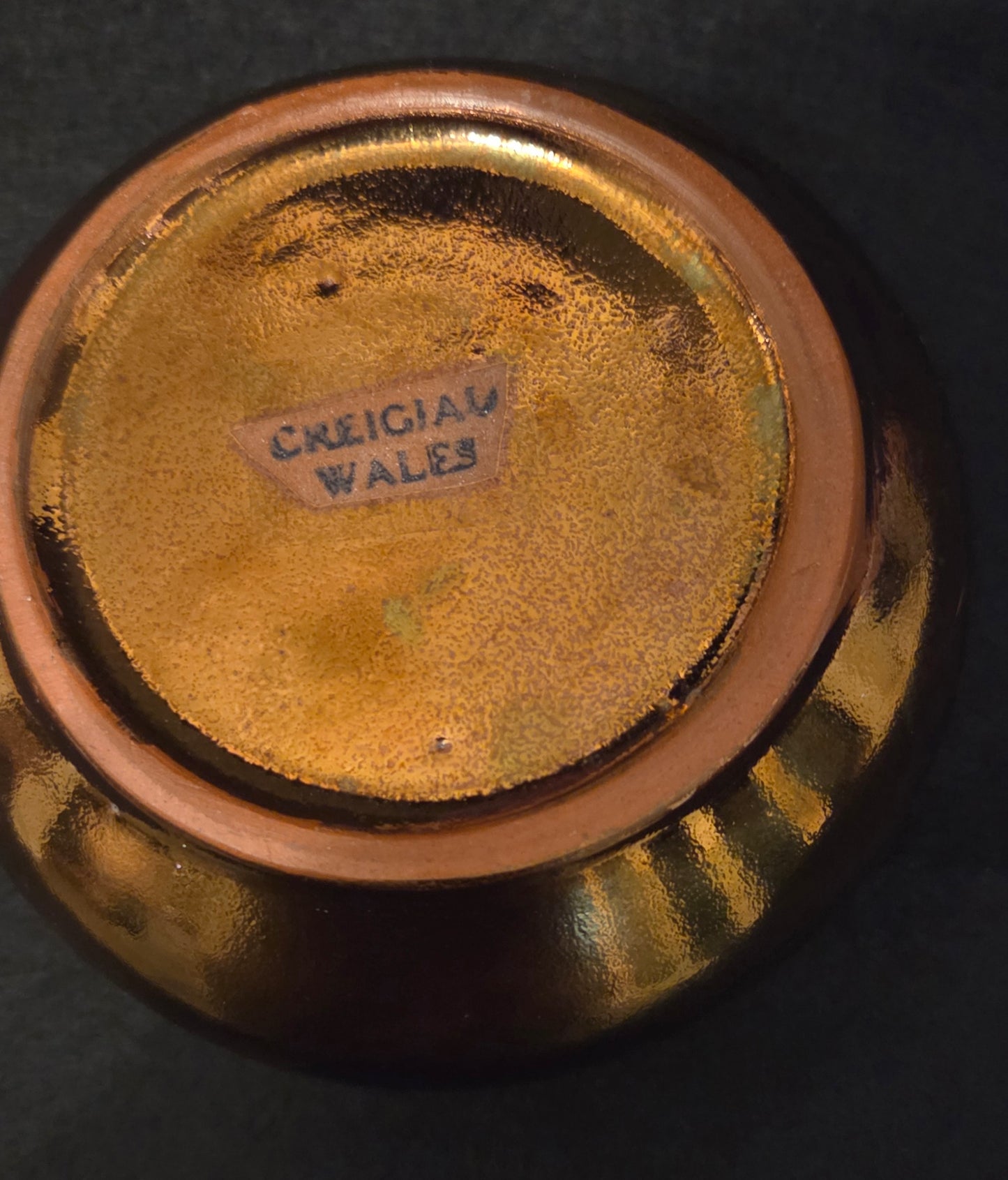 Vintage Creigiau Pottery Copper Luster Bowl