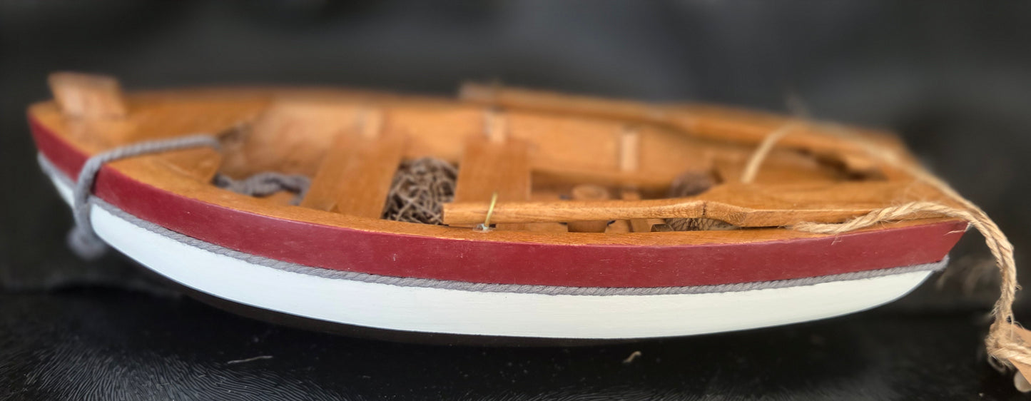 Detailed Fishing Rowing Boat Model