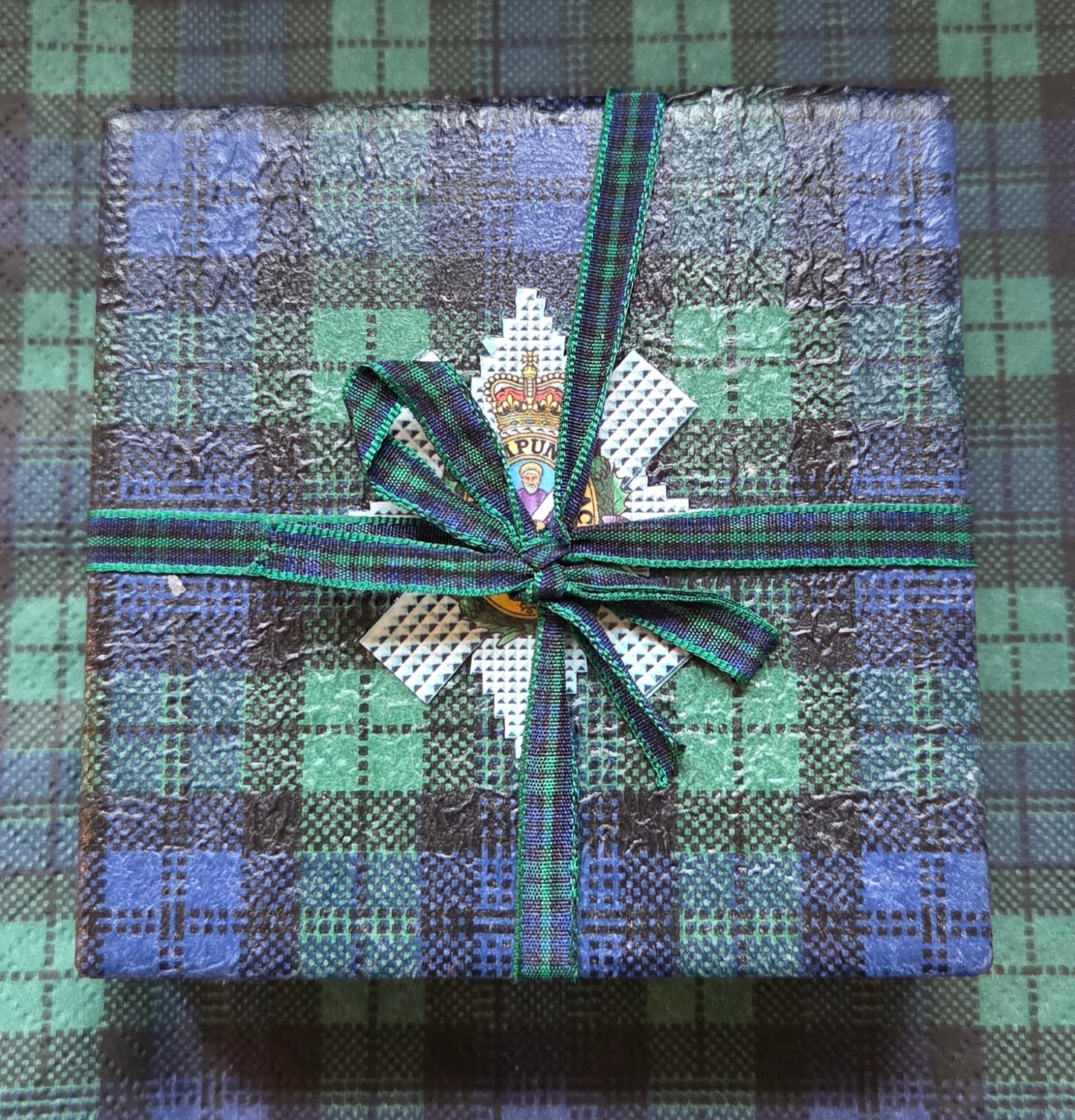 Set of 4 Scottish Themed Coasters - 2 sets available - Robbie Burns or Black Watch available.