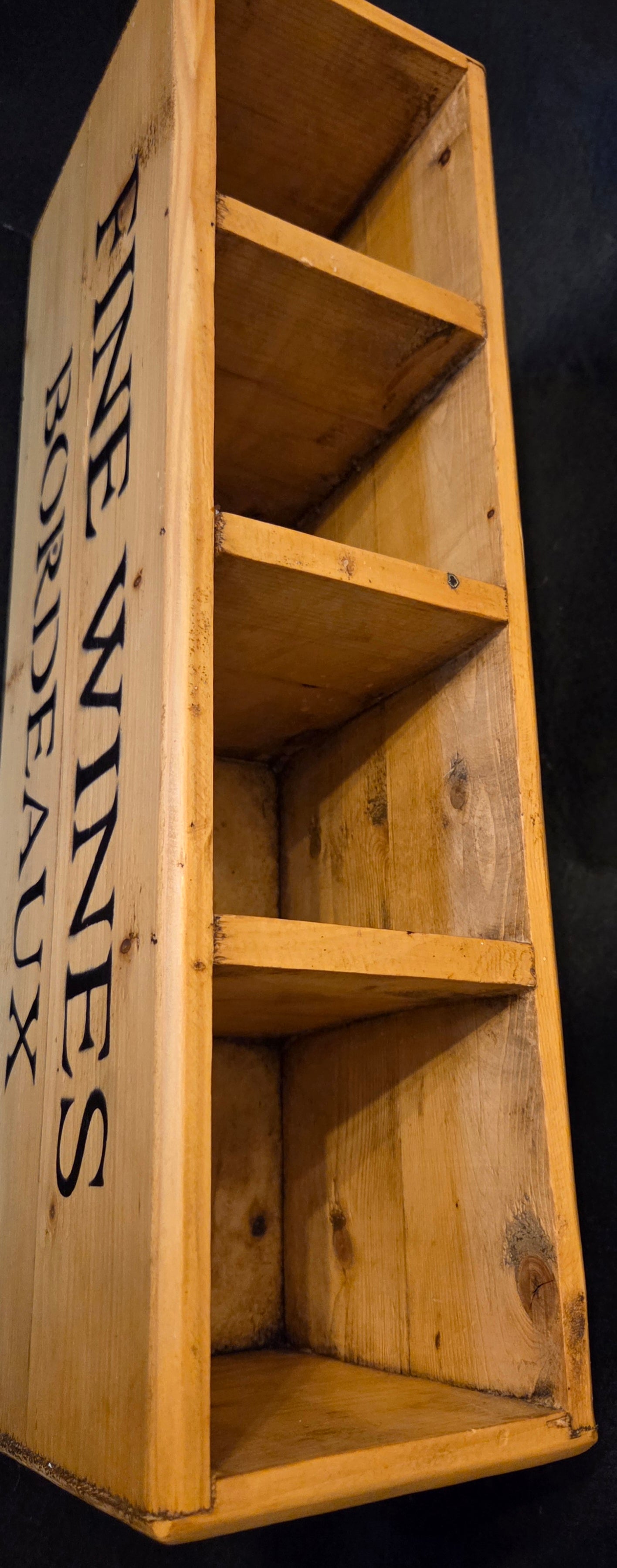 Strong 4 Compartment Wooden Wine Crate